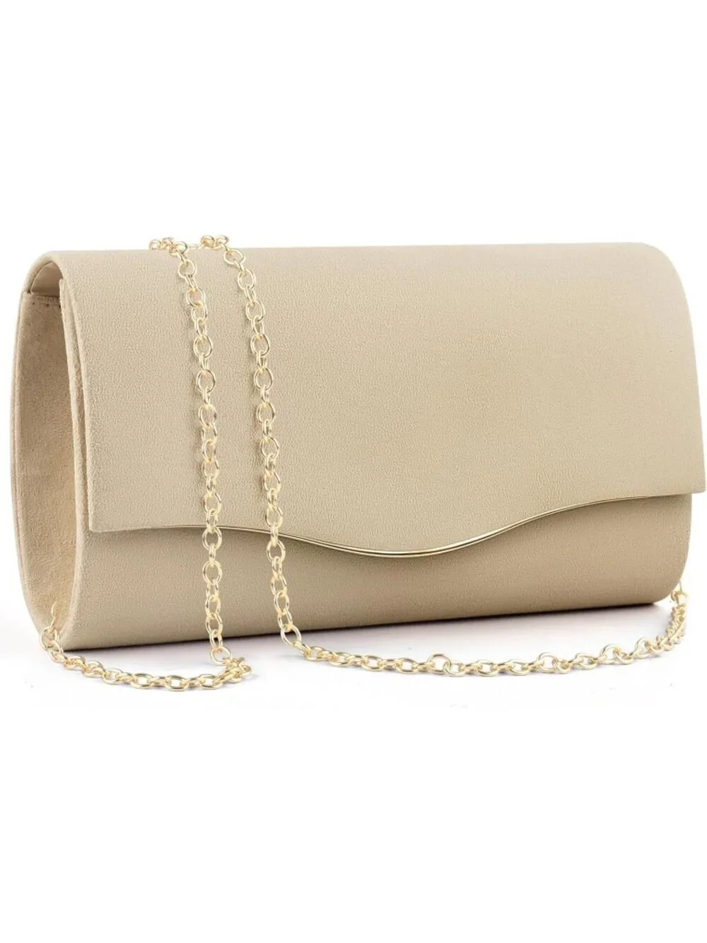 👜 Women's khaki Suede Evening Shoulder Bags Envelope Party Cocktail Prom Clutch